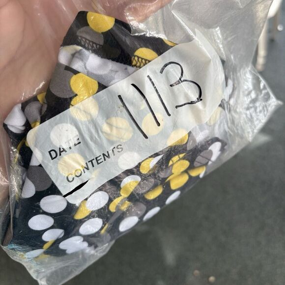 Draper’s & Damon’s Black Yellow Spot Polka Dot Shell Tank Top Women’s 20W A1113 - Picture 4 of 4